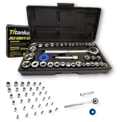 Kit Chaves Jogo Reversível Soquetes 40 Peças Maleta Titanium