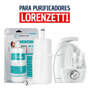 Refil de Filtro de Água Compatível Gioviale Lorenzetti Vela Rpc-01 HF-GIO Carvão Ativado Blockado