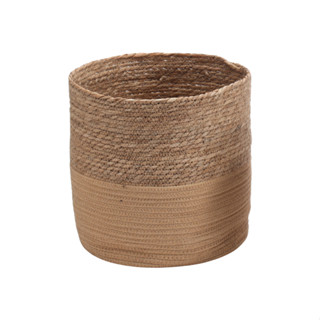 Cesto Decorativo Redondo Organizador Tramas Naturais Trançado E Algodão em Oferta na Shopee