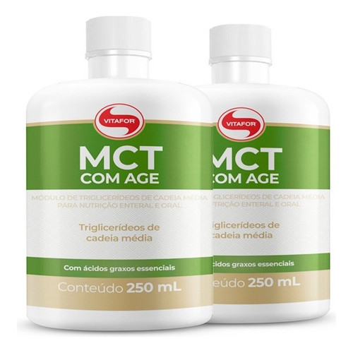 Kit 2 Mct Age Vitafor Com 250ml Sabor Natural