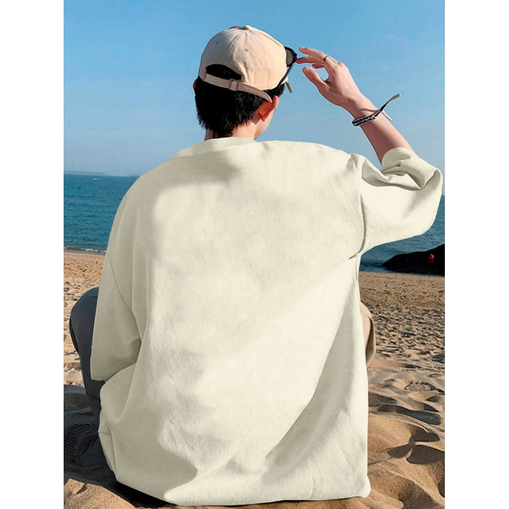 Camiseta Off White Larga Confortável Blusa Oversized Esportiva Lisa Unissex T Shirt Sem Estampa