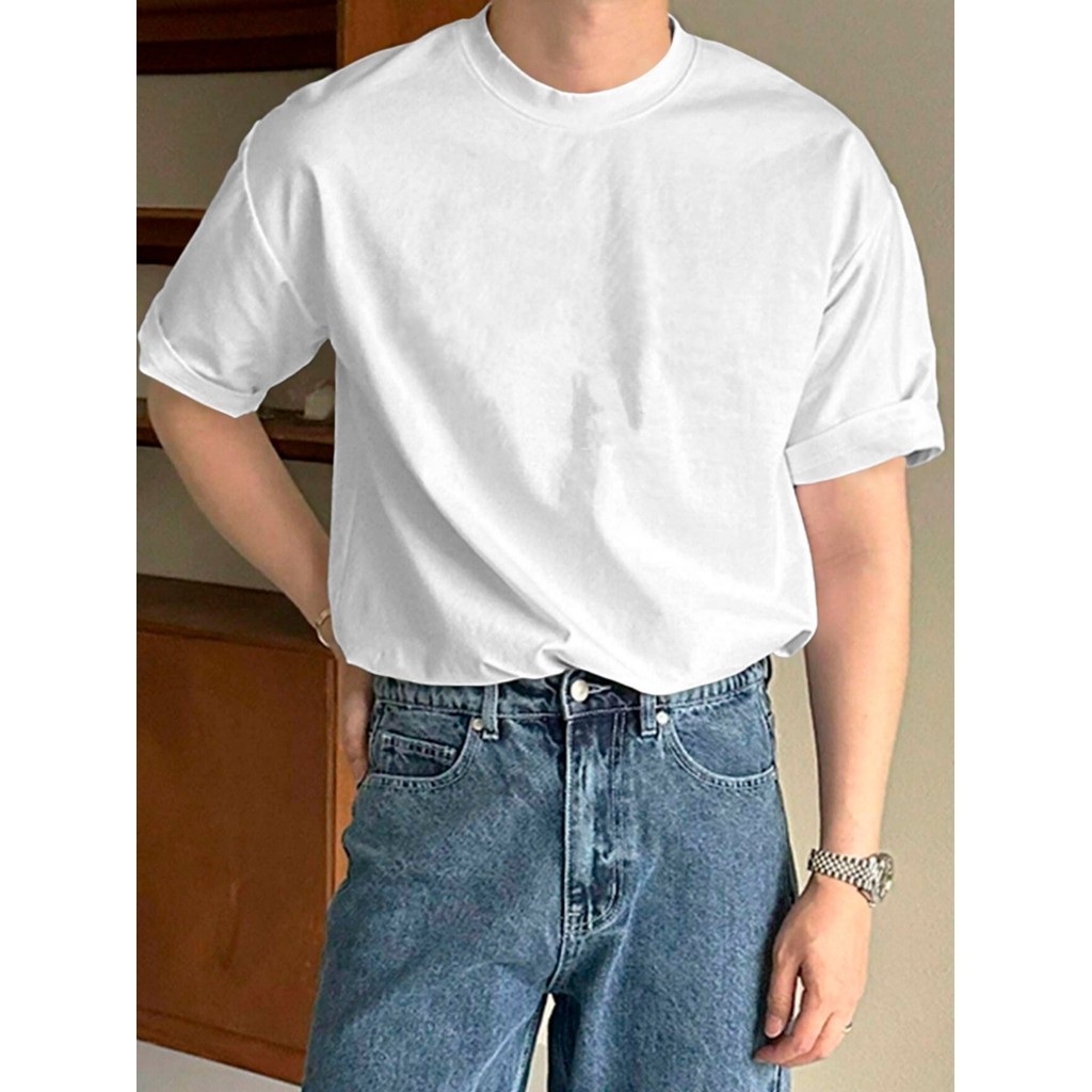 Blusa Oversized Branco Esportiva Lisa Camiseta Larga Confortável Unissex T Shirt Plus Size Clássica