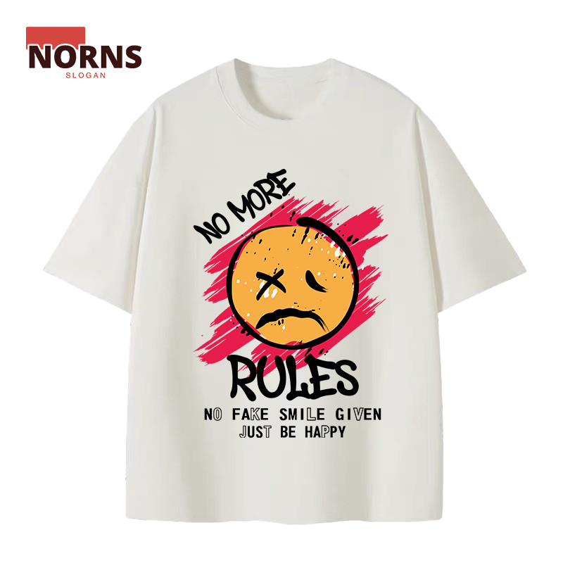 Camiseta Oversized Masculina Feminina T-shirt Oversize No More Rules 100% Algodão Unissex Casual Urbana Atemporal