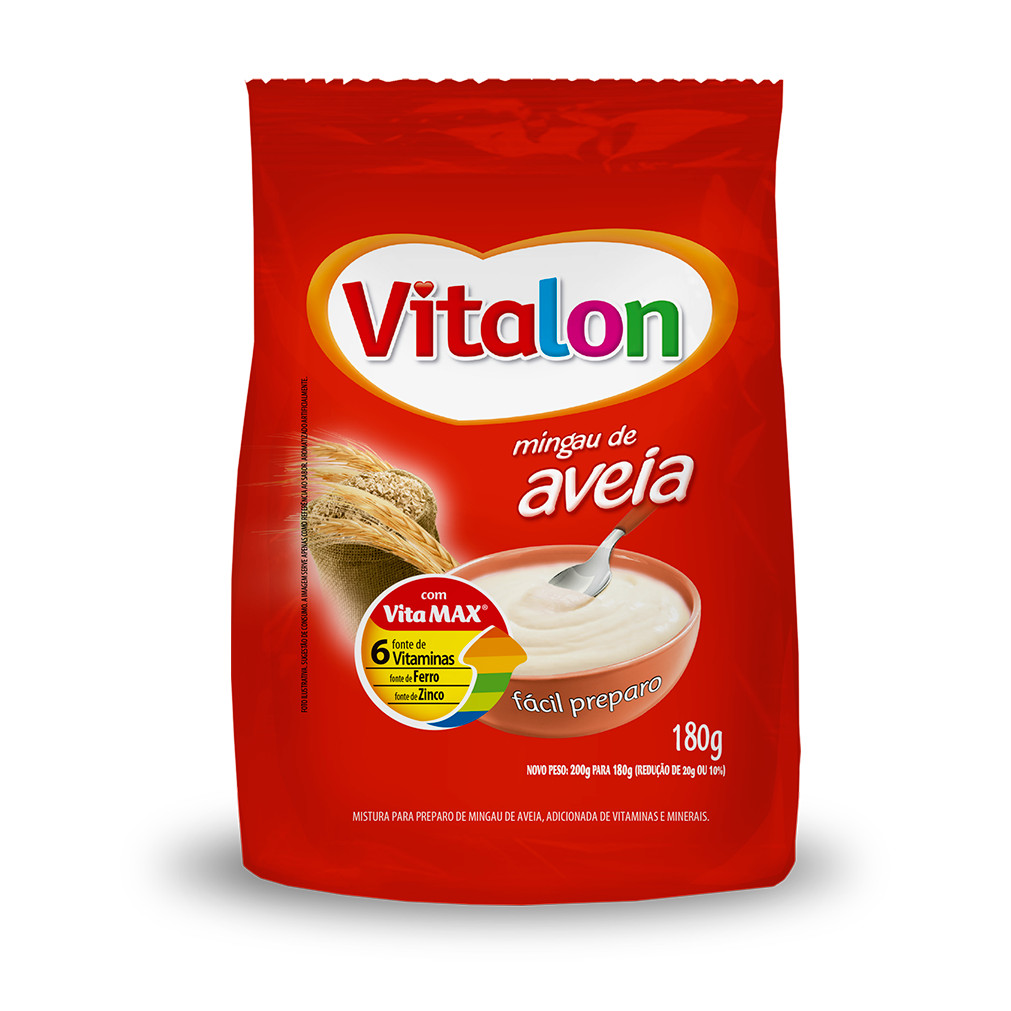 Mingau de Aveia Vitalon - Sachê 180g em Oferta na Shopee
