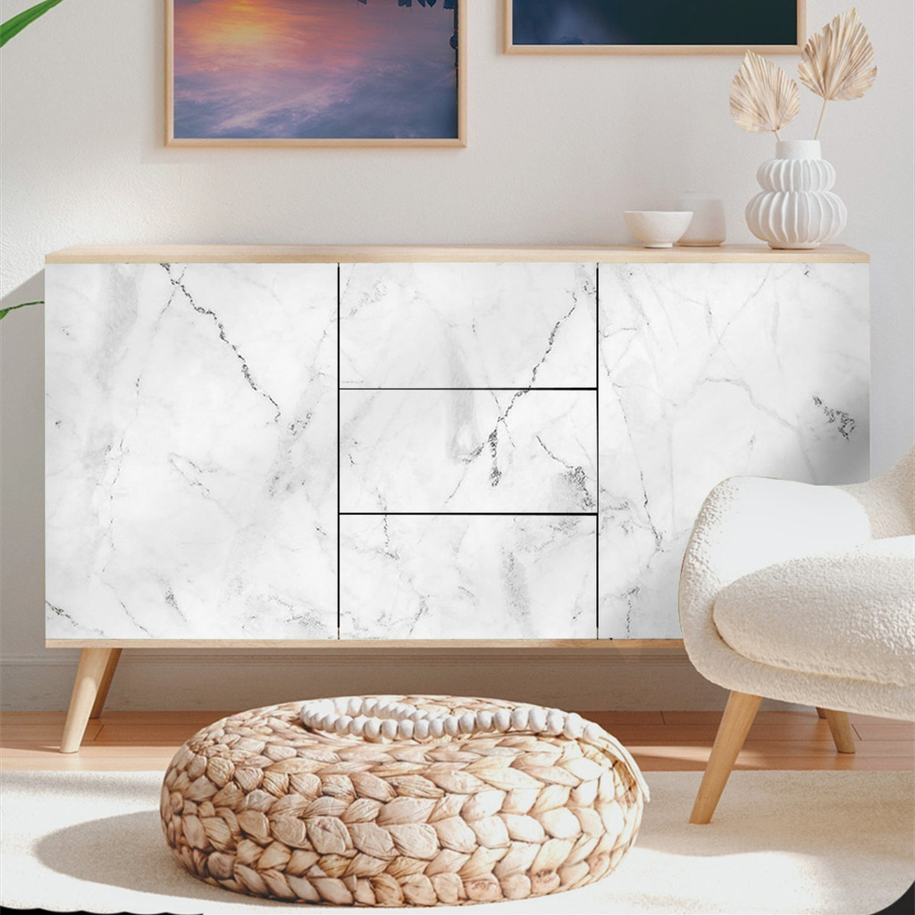 Papel de Parede Mármore Carrara | Instalação Fácil, Proteção Antifungo e Antibacteriana em Oferta na Shopee