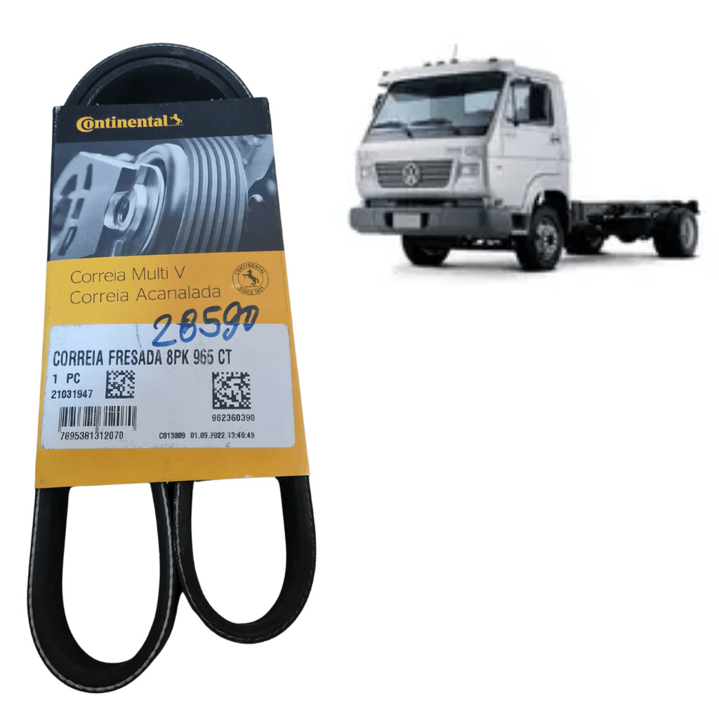 Correia Do Alternador Volkswagen Delivery 8PK0965 Continental