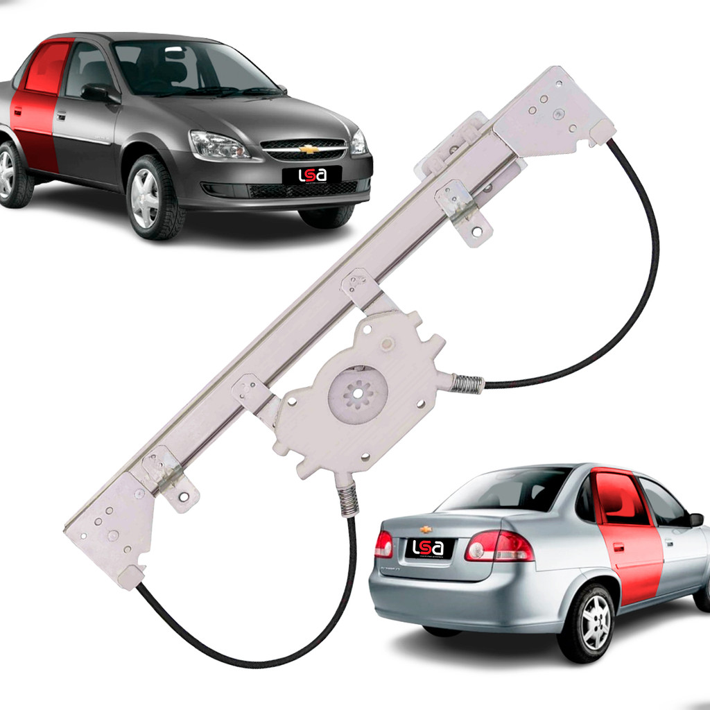 Elevador de Vidro Elétrico Traseiro Direito Chevrolet Classic 2010-2016 Silencioso Encaixe para Motor Mabuchi 8 Dentes