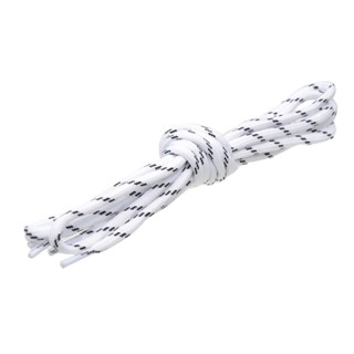 Cadarço Redondo listrado Branco e Preto Algodão 1.30 em Oferta na Shopee