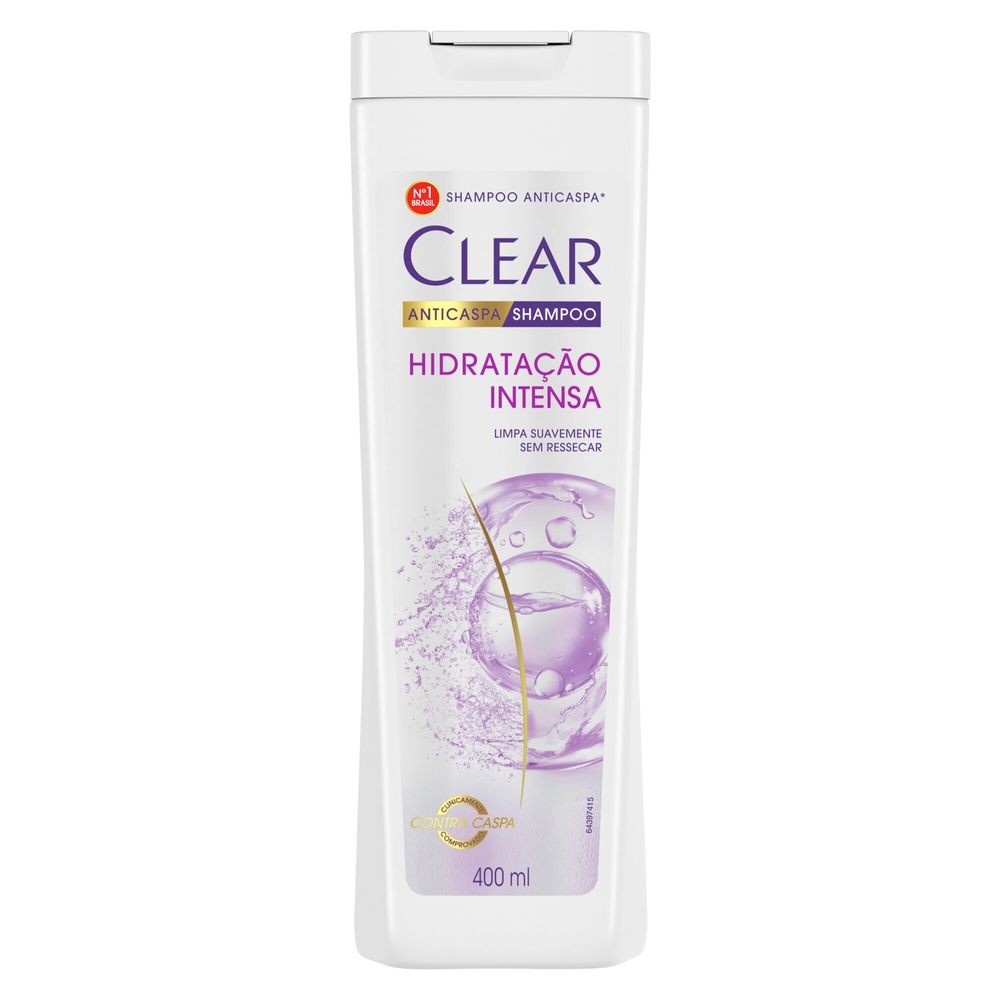 Shampoo Anticaspa Clear Women Hidratação Intensa 400 ml - Beauty