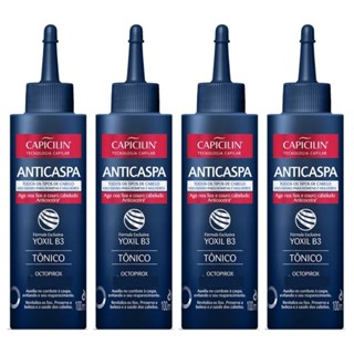 Kit c/4 tônicos Capicilin Anticaspa 100ml em Oferta na Shopee