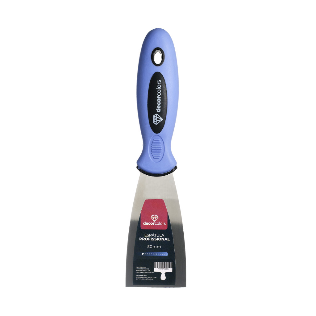 Espatula para pintor profissional inox cabo emborrachado 50mm - Decor Colors
