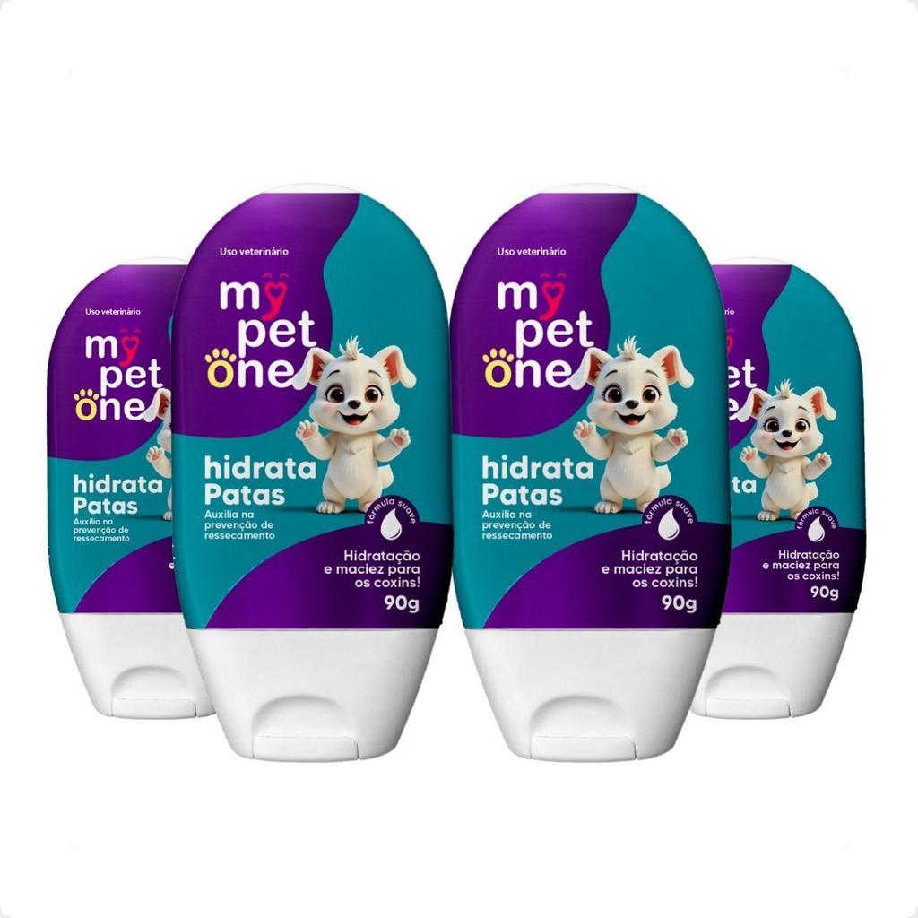 Kit 4 Hidratante Para Patas Pet 90g Mypetone Cães E Gatos