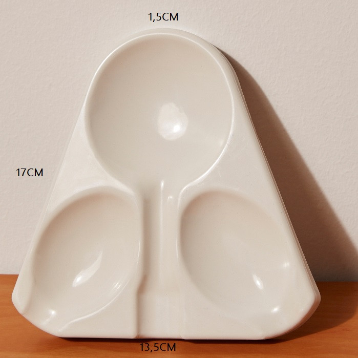 Suporte Apoio Descanso 17X13,5X1,5CM Maxximo Colher Talheres Branco Concha Suporte Apoio