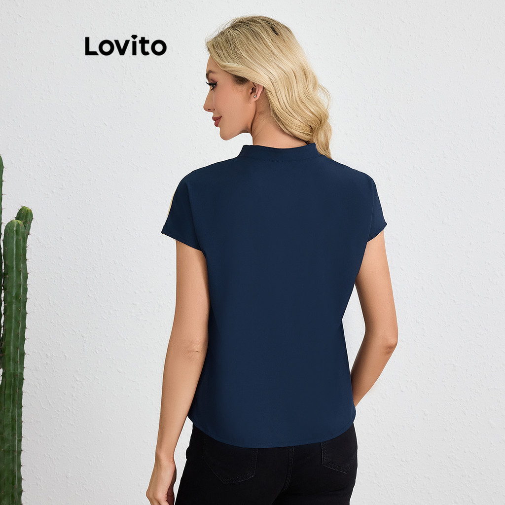(Trendy) Lovito Blusa casual com padrão geométrico para mulheres LBL19021 - Women Clothes