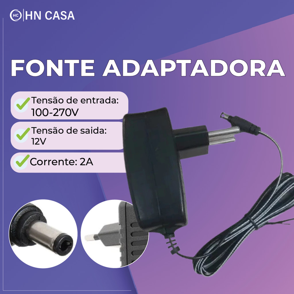 Fluxo De Energia Adaptado 12V Bivolt 110V-220V em Oferta na Shopee