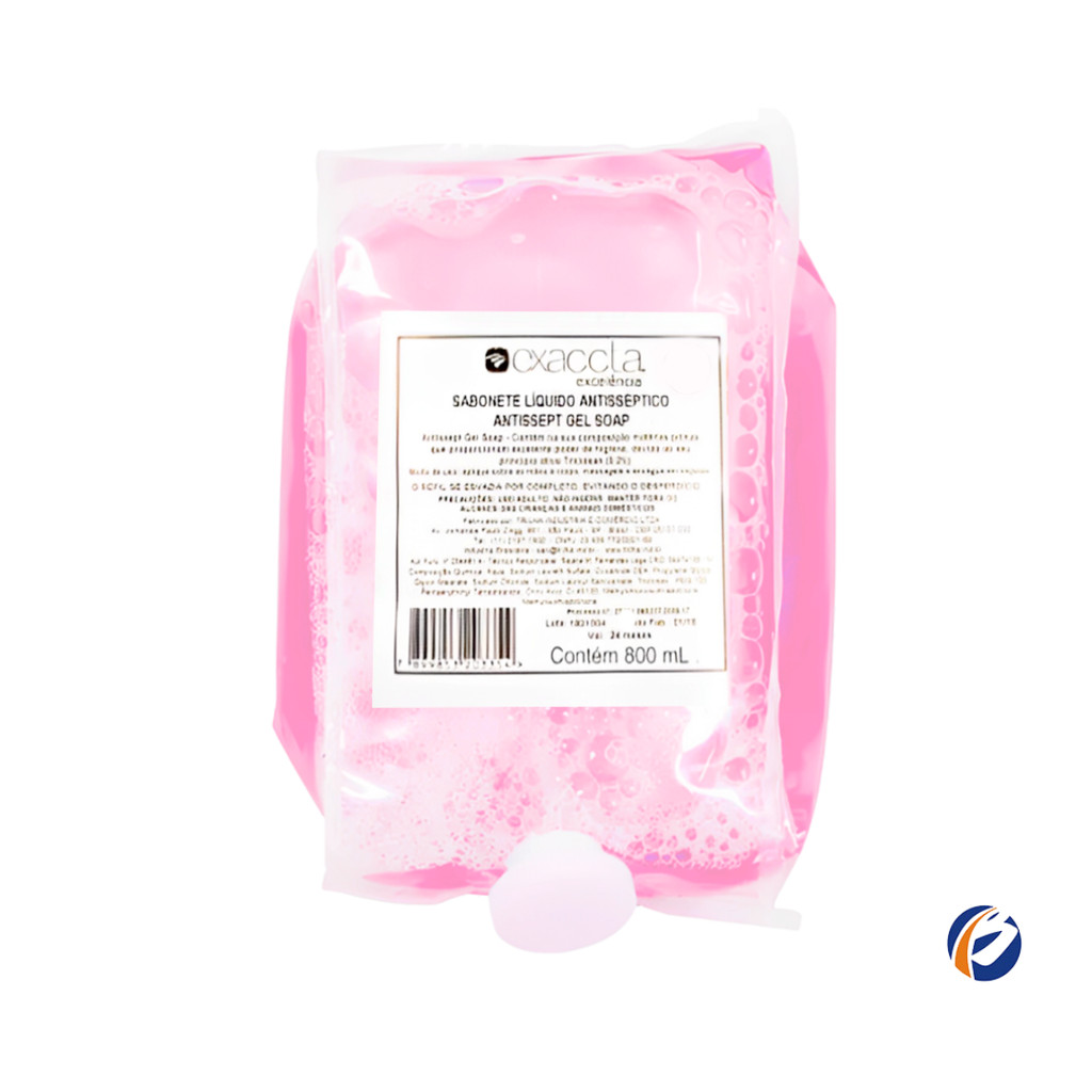 Sabonete Líquido Refil Antisséptico 800 ml Exaccta Trilha - Beauty