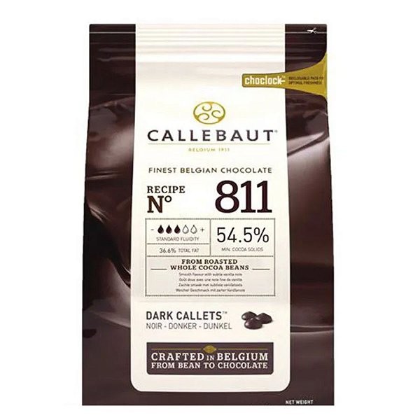 Chocolate Belga Callebaut - Gotas Amargo - 811-BR-U76 - 2 kg - Rizzo em Oferta na Shopee
