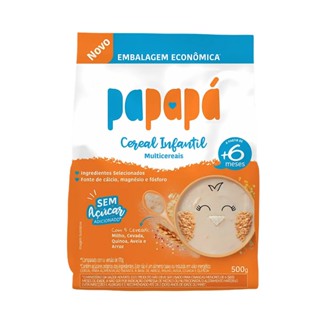 Cereal Infantil Multicereais Sem Açúcar - Papapá 500g em Oferta na Shopee