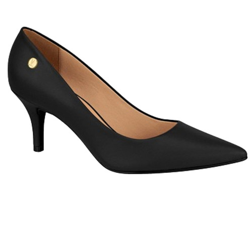 Scarpin Vizzano Bico Fino Salto Fino Baixo - 1185702 Preto