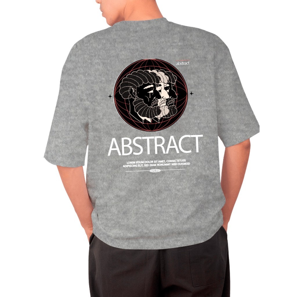 Camiseta Abstract Streetwear Estampado Grego Latim Old School Vintage Homem Jovem Moderno Life Style