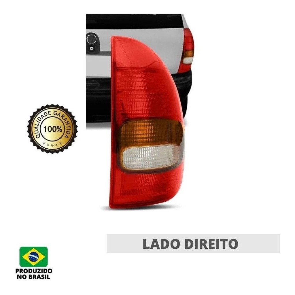Lanterna Traseira Corsa Pick Up Wagon 96 97 98 99 Tricolor