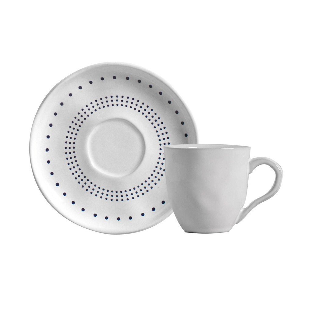 Conjunto com 6 Xícaras De Chá Orgânico 170ml com 6 Pires Bio Astral