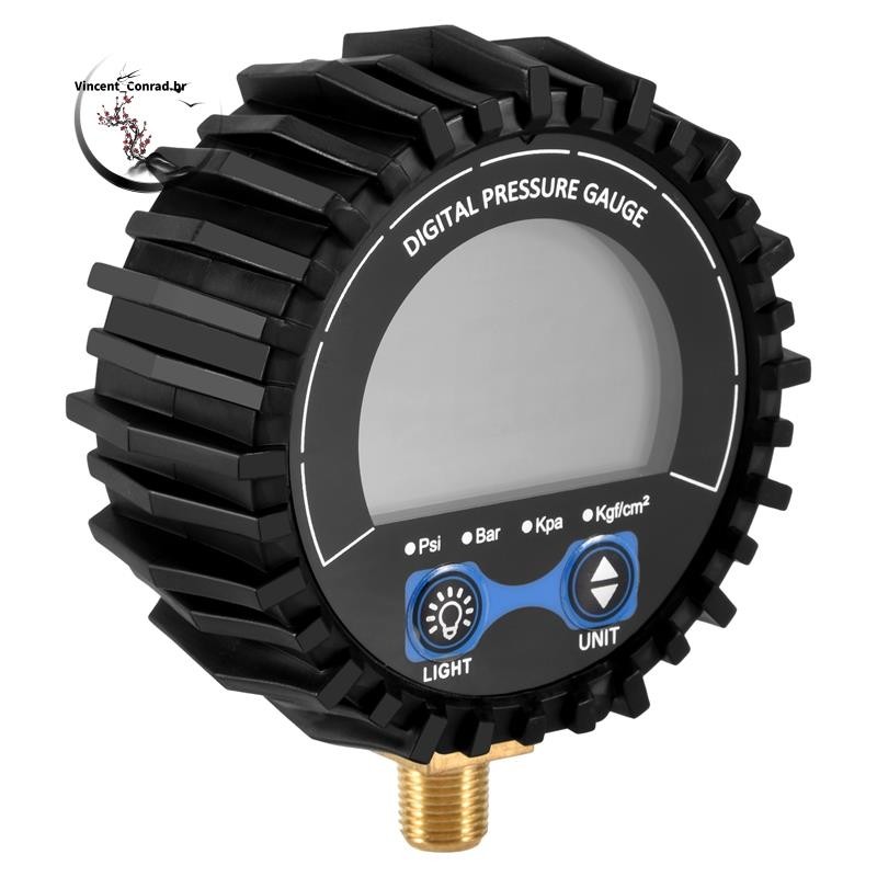 Medidor De Pressão Dos Pneus Digital Testador De Display Manômetro De Ar Acoplador De Conexão Rápida