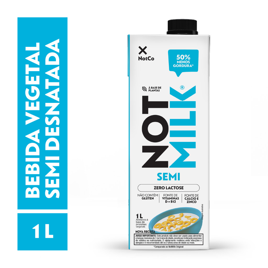 Bebida Vegetal NotCo NotMilk Semi Desnatado 1L