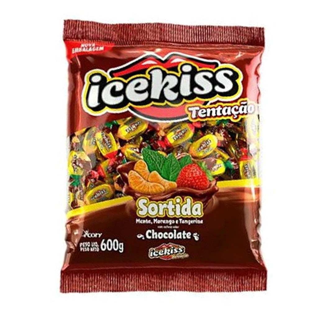Bala Dura Icekiss Tentação Sortida 500g - Cory em Oferta na Shopee