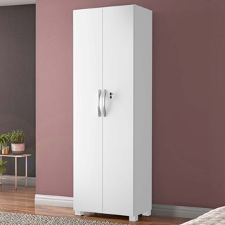 Armário Multiuso 2 Portas 4 Prateleiras Leini - Pnr Móveis em Oferta na Shopee