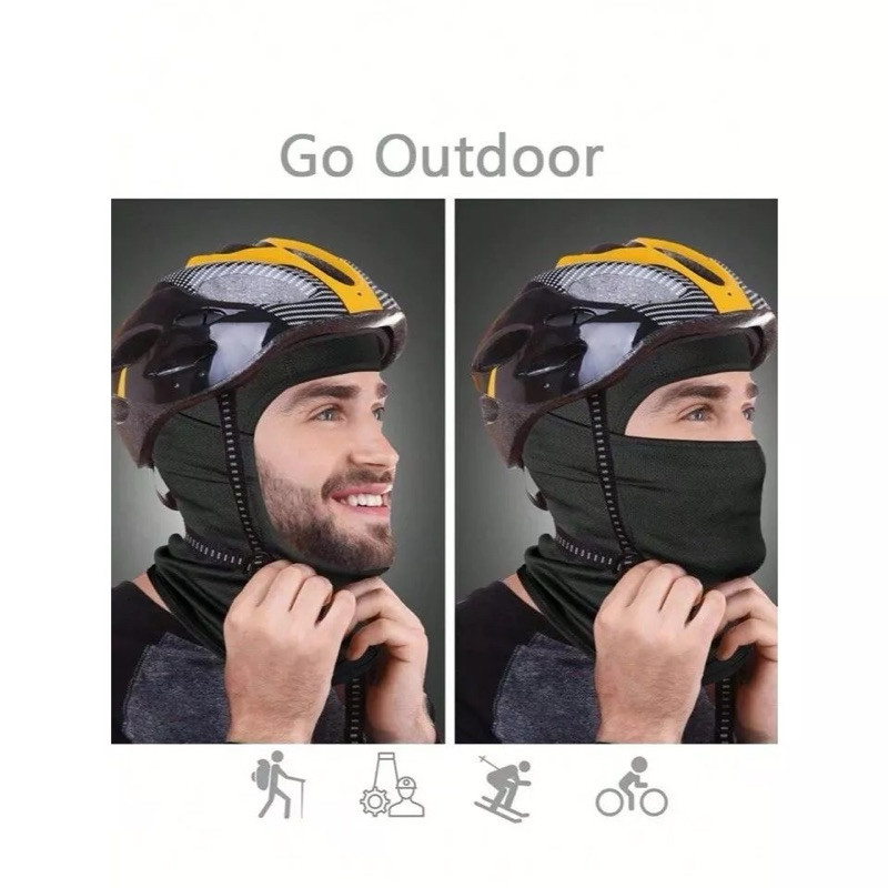 Kit 2 Toucas Ninjas Balaclava UV+50 Proteção Solar Térmica  Ideal para Motoqueiro Motoboy Toca Preta