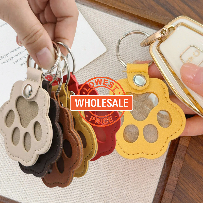 [Preços No Atacado] Chaveiro De Couro Para Pêlos De Animais De Estimação De 5 Cores | Coletor De Pele Com Design De Garr