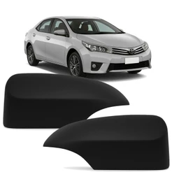 Capa Retrovisor Preto Liso Com Furo Seta Corolla 2014 2015 2016 2017
