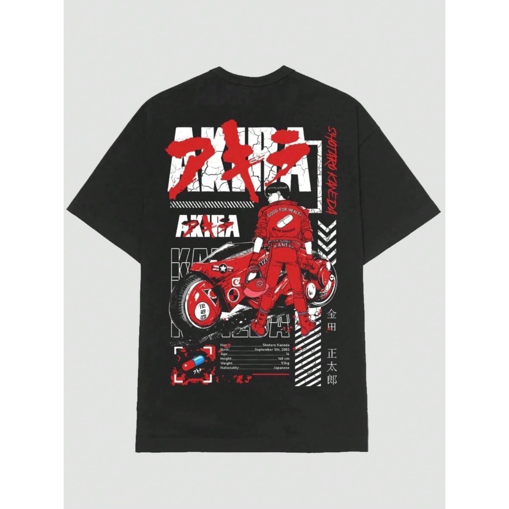 Camiseta 100% Algodão Camiseta Anime Akira Unissex 100% Algodão Lançamento Envio Varias Cores!! Oversized T-shirt