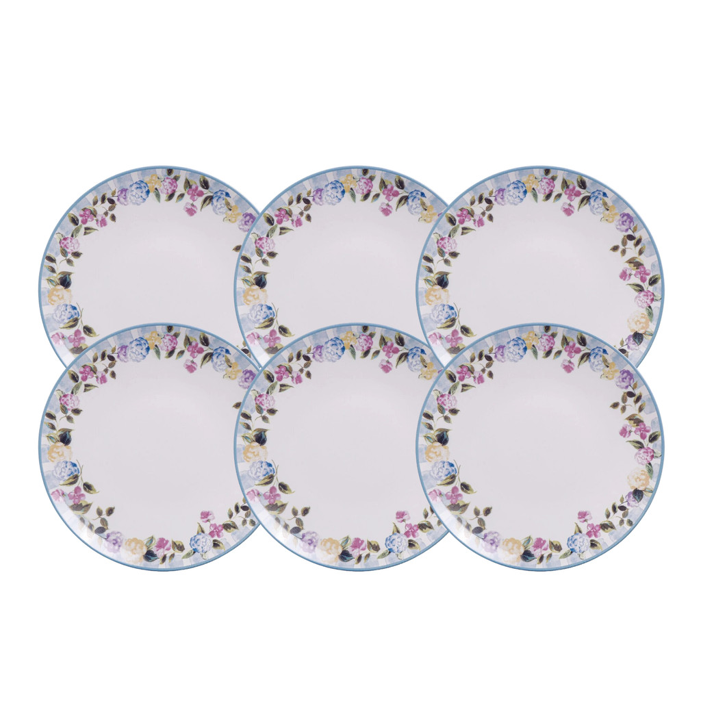 Jogo De Pratos Raso Refeição Kit 6 Peças Porcelana 25cm Aura Tramontina Jantar	 - Home & Living