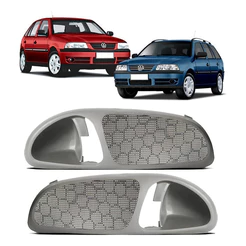 Par Moldura Acabamento Maçaneta Interna Gol Parati Saveiro G3 99 2000 2001 2002 2003 2004 2005 Porta Dianteira Cinza