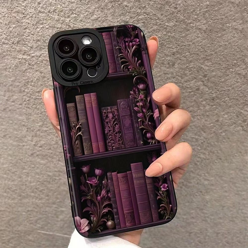 Retro Roxo Estante Floral Caso Para Samsung A16 A35 A06 A55 A54 A26 A34 A36 A14 A05 A56 A15 A52 A32 A23 Capa