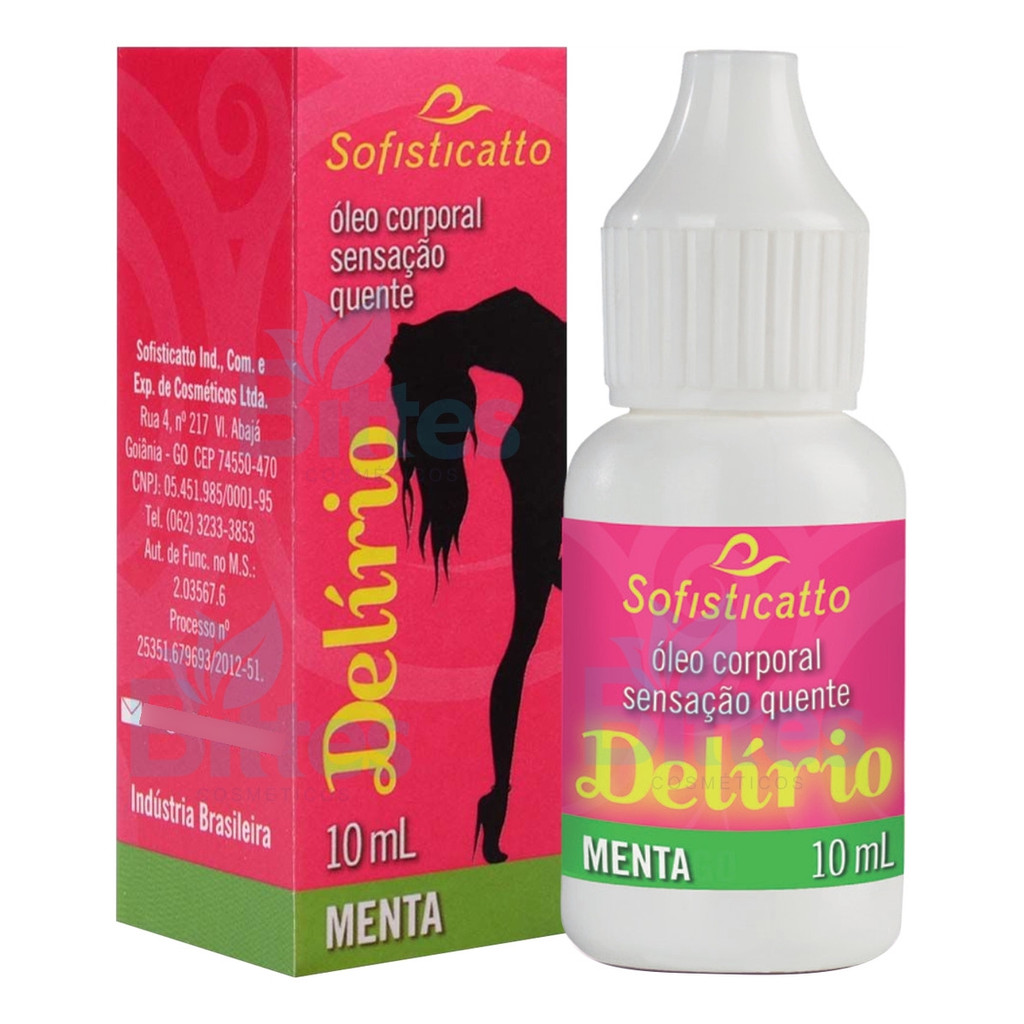 Óleo Corporal Delírio Menta Sofisticatto Sensação Quente