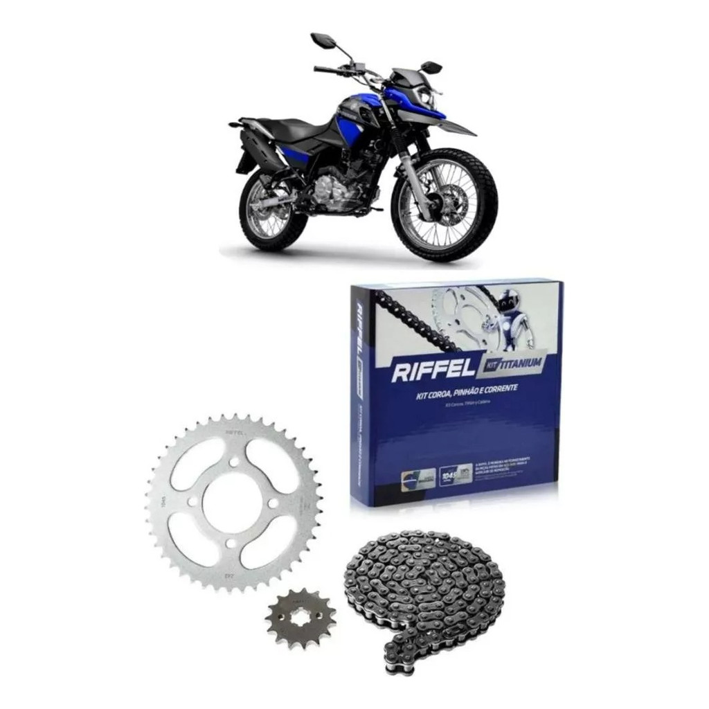 Kit Quite Relação Tração Transmissão Xtz 150 XTZ150 Yamaha Crosser 2014 À 2026 Original Riffel