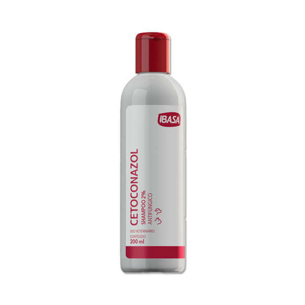 Shampoo Cetoconazol 2% Antifúngico Ibasa para Cães e Gatos - 200 mL - Pets