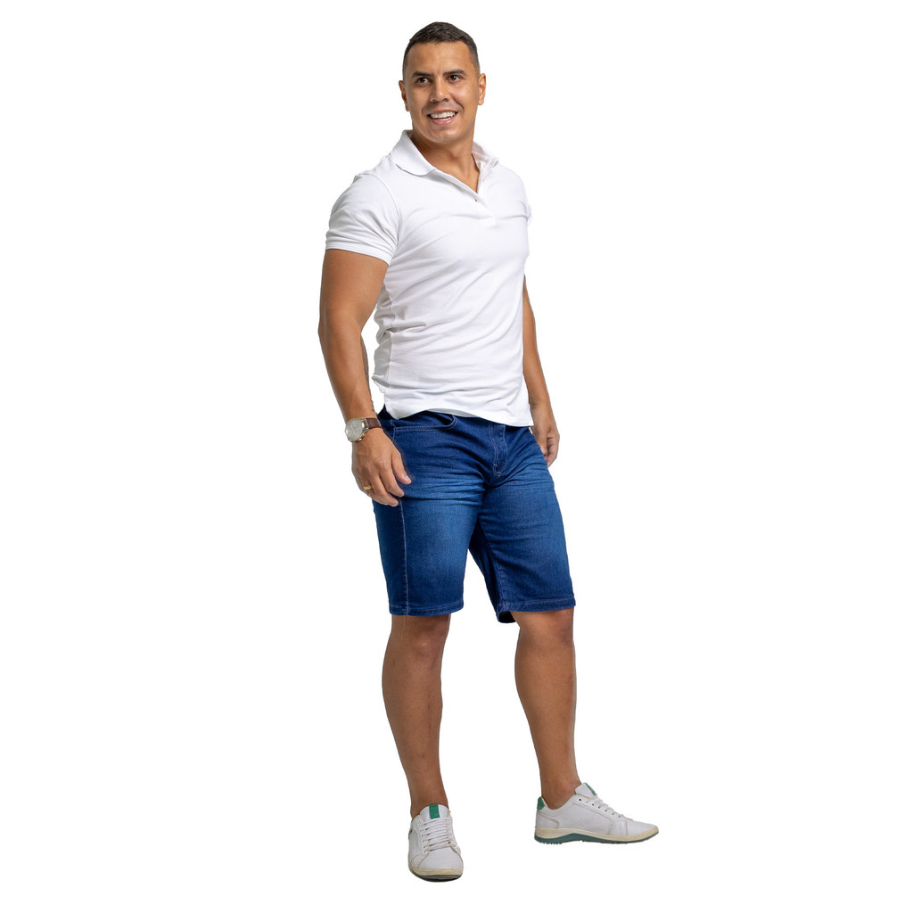 Bermuda Masculina Jeans Casual Elastano Lycra Jeans Masculino Moda Masculina 2026