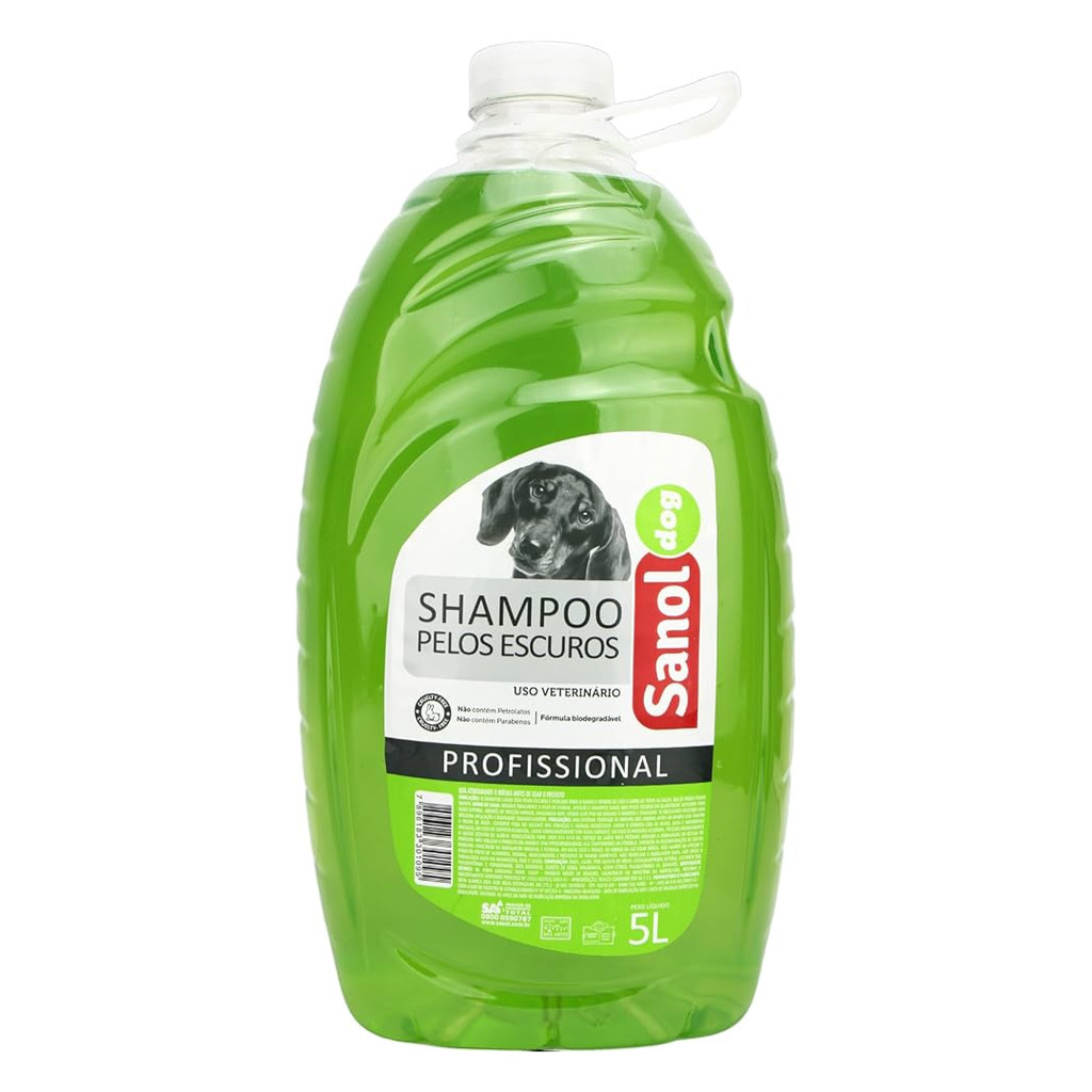 Shampoo para Pelos Escuros 5 L - Sanol Dog