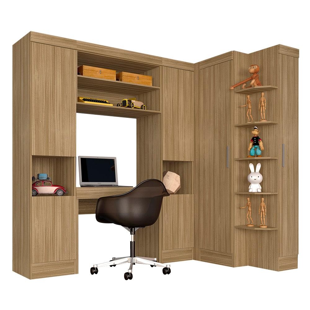 Guarda Roupa Modulado Com Penteadeira Cleo Boreal - Móveis Arapongas
