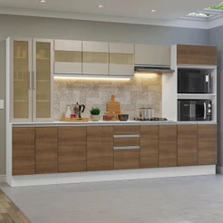 Armário de Cozinha Completa 100% MDF 310 cm Smart Madesa 03