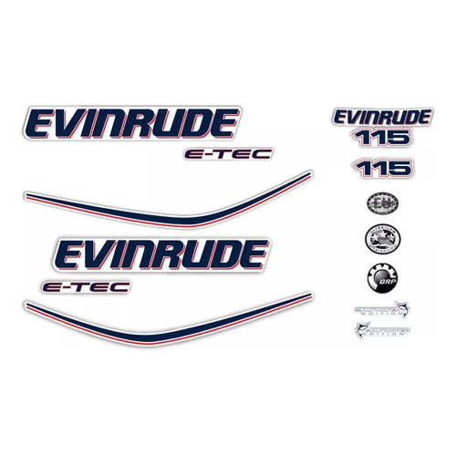 Kit Faixa Adesivo Motor Evinrude 115 E-tec