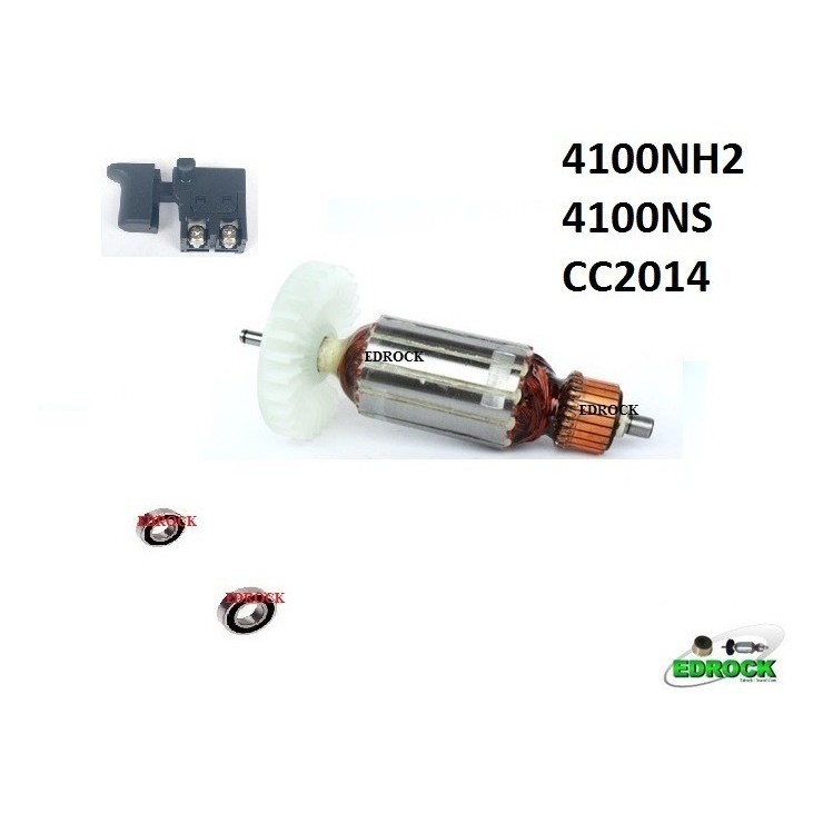 Serra Marmore Makita 4100NH2 4100NS Induzido Rotor 220V Gatilho Rolamentos 4100NSZ CC2014 CC2016