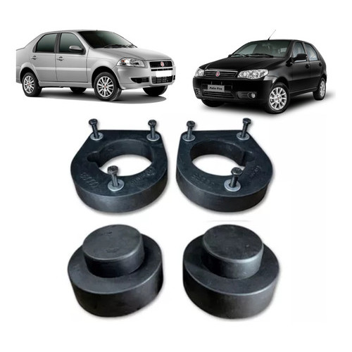 Siena Palio Fire Kit Lift Completo Dianteiro Traseiro 3cm em Oferta na Shopee