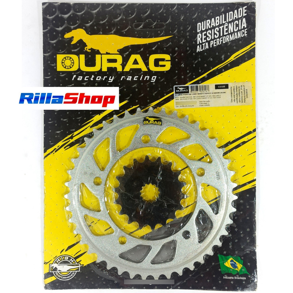 Kit Coroa E Pinhão Durag 530 43/18 Gsf 1250 S N Bandit 07/16
