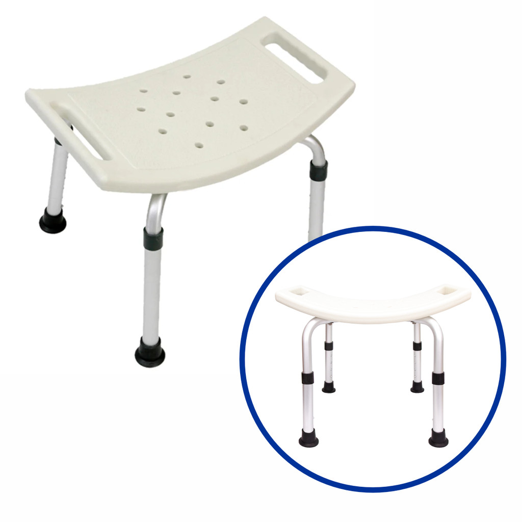 Banco Para Banho Banqueta Ortopédico 120kg ST Idoso/Obeso Hospitalar Antiderrapante Sequencial