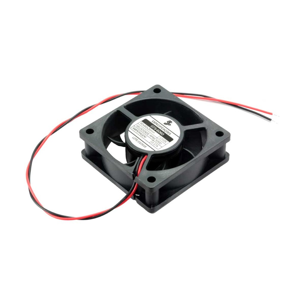 Microventilador Cooler Ventoinha 60x60x20 12 Volts Original